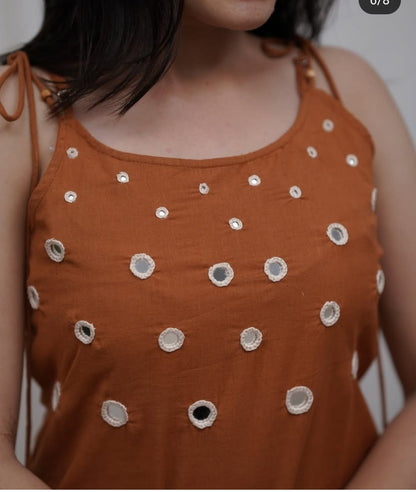 Heavy Cotton Mirror Work 2 Piece Set