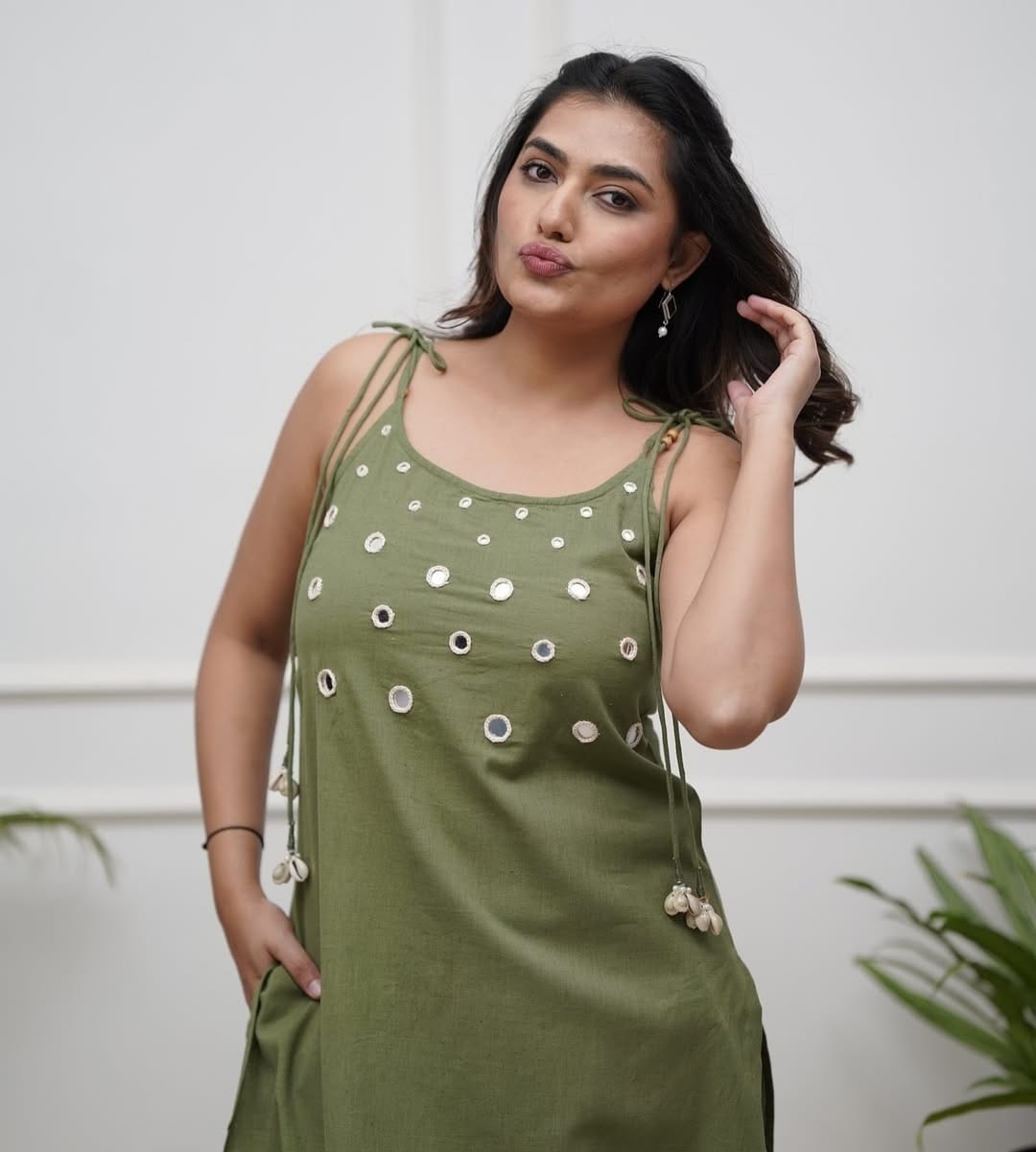 Heavy Cotton Mirror Work 2 Piece Set