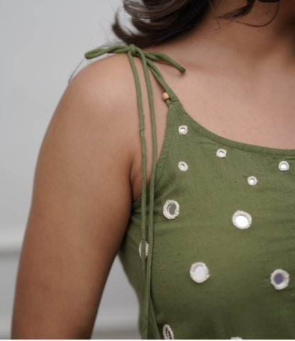 Heavy Cotton Mirror Work 2 Piece Set