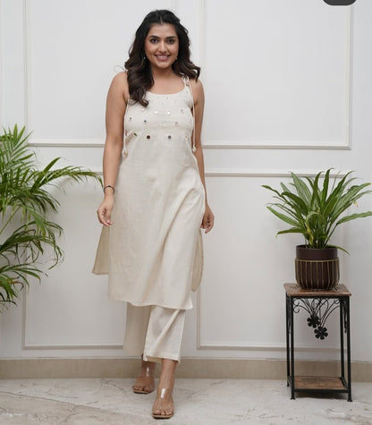 Heavy Cotton Mirror Work 2 Piece Set