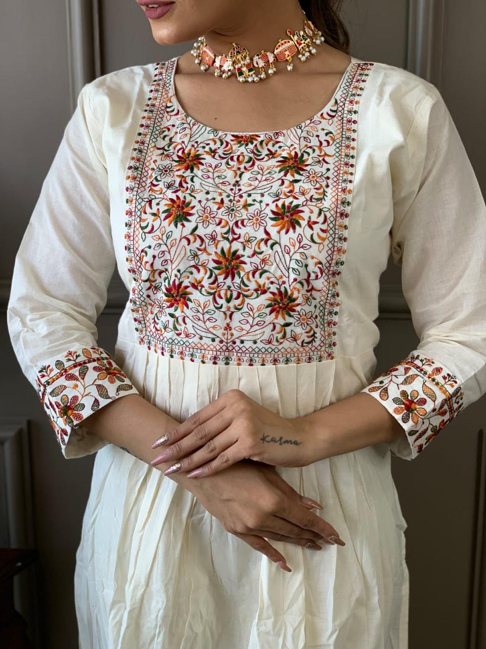 Beautiful Work Premium Embroidery Kurta Set