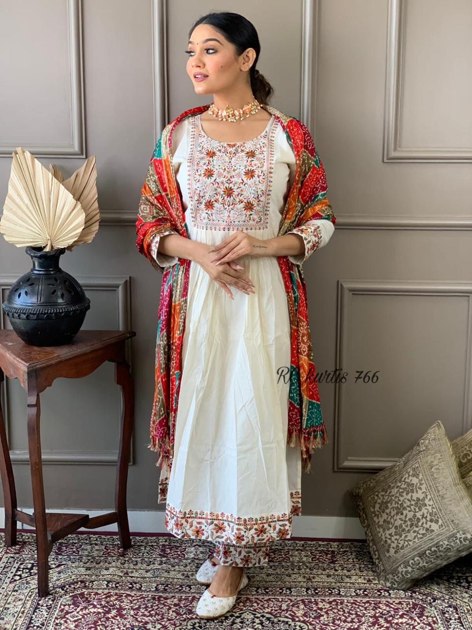 Beautiful Work Premium Embroidery Kurta Set