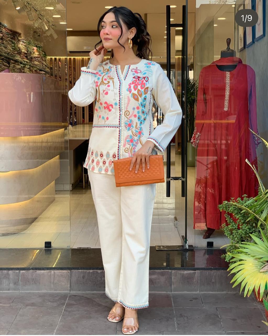 Chic & Breezyjaipur Trendz Embroidered Cord Set For Every Occasion