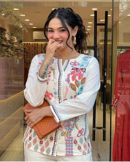 Chic & Breezyjaipur Trendz Embroidered Cord Set For Every Occasion