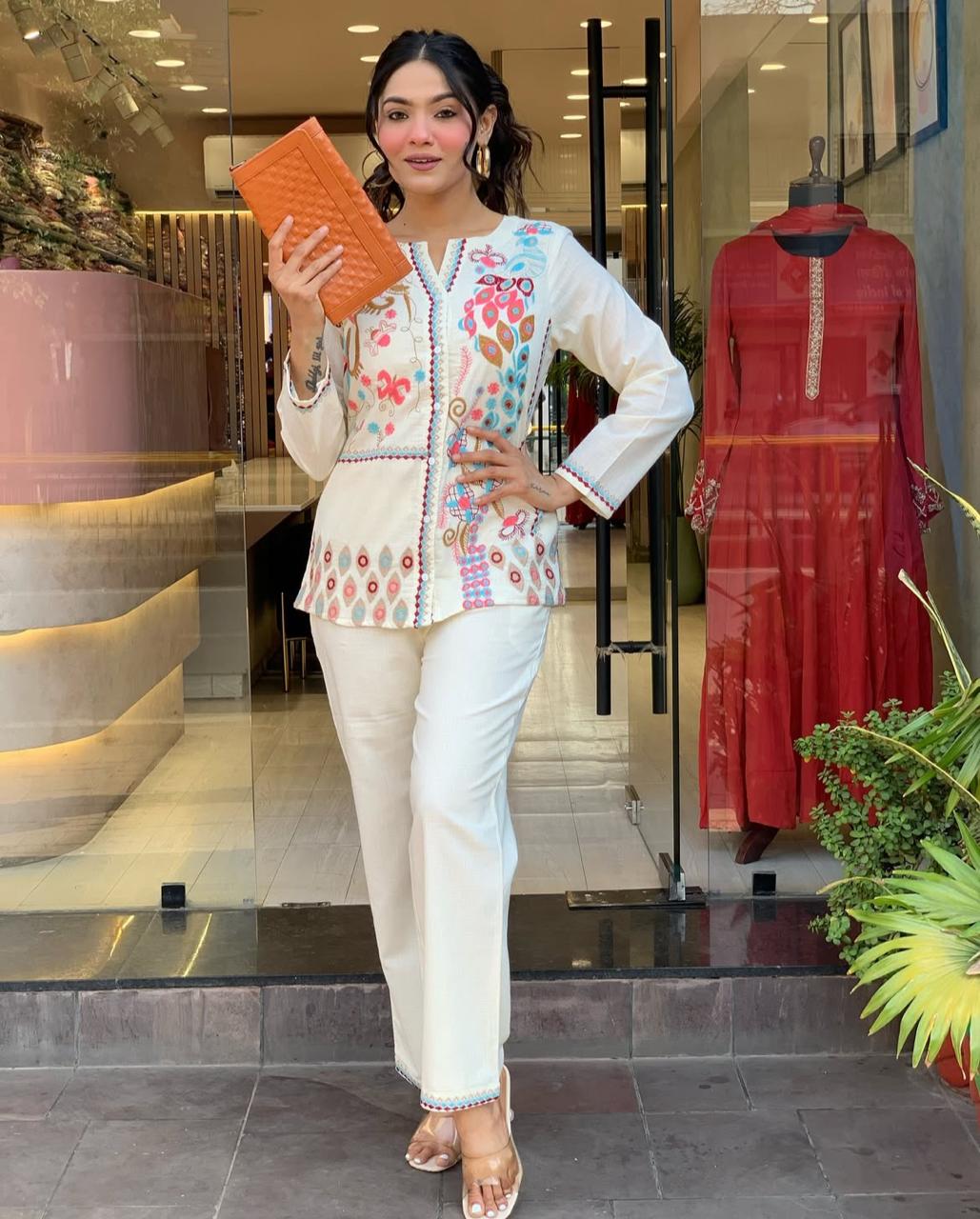 Chic & Breezyjaipur Trendz Embroidered Cord Set For Every Occasion