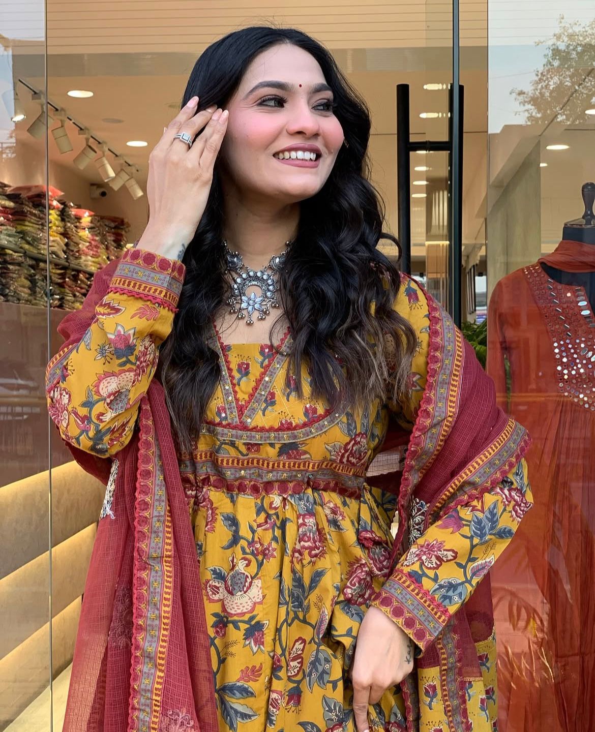 Elegant Floral Flared Suit Set