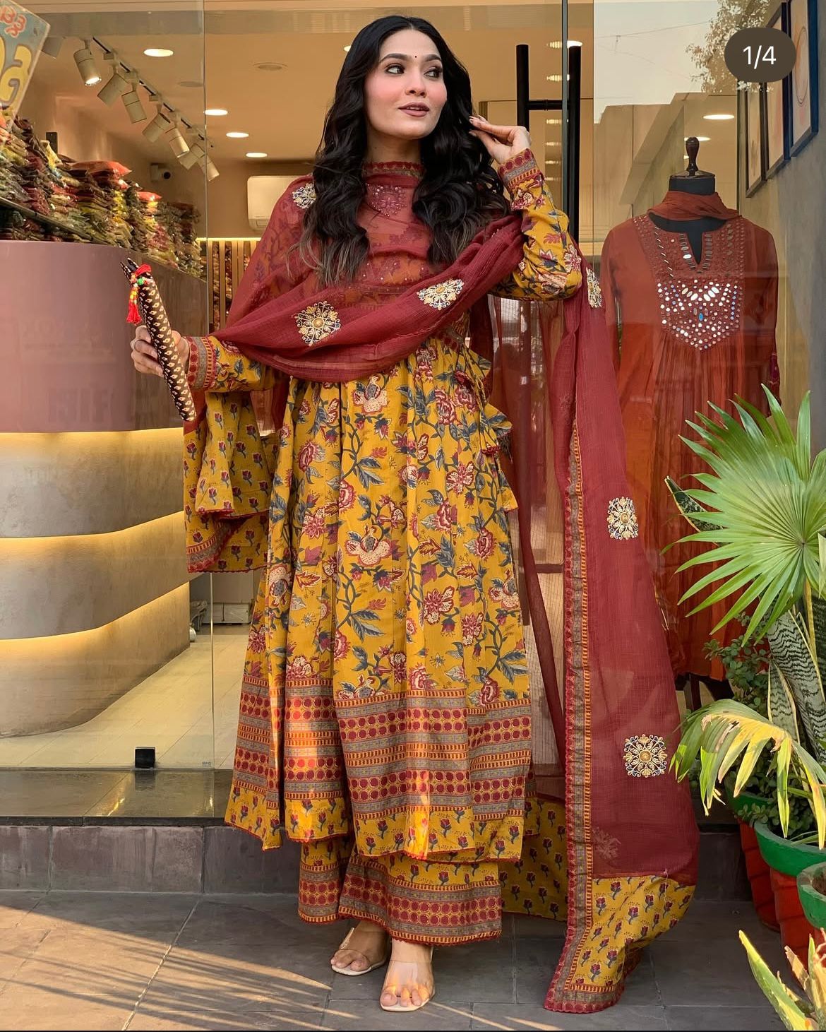 Elegant Floral Flared Suit Set