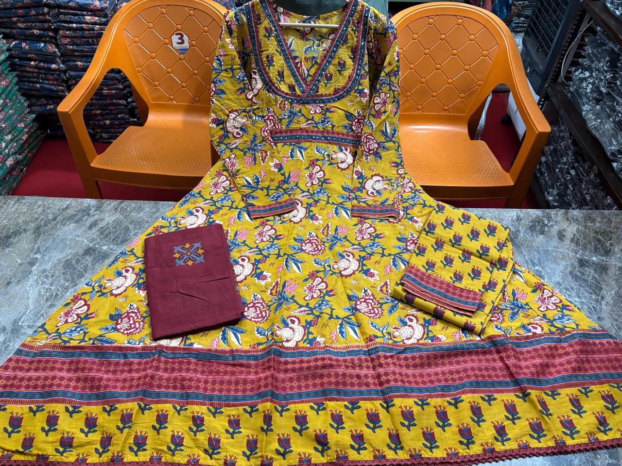 Elegant Floral Flared Suit Set