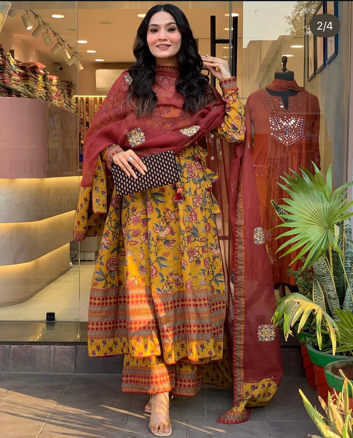 Elegant Floral Flared Suit Set