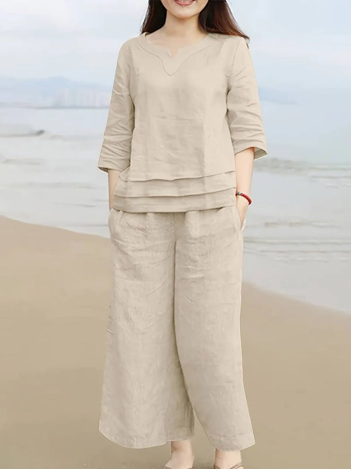 Jaipur Premium Women'S Off-White Cotton Casual Kurti Set