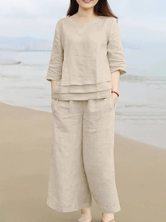 Jaipur Premium Women'S Off-White Cotton Casual Kurti Set