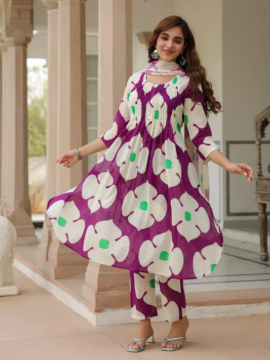 Stylish cotton comfy Kurti pant dupatta set