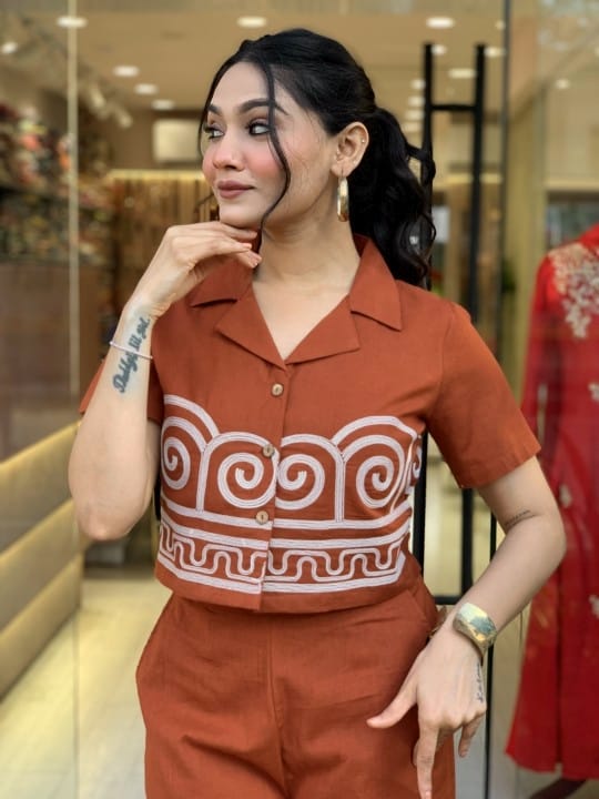 Voguish Cotton Embroidered Cord Sets