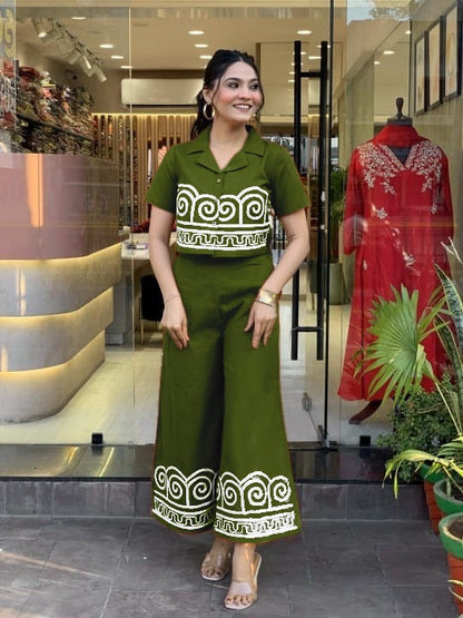 Voguish Cotton Embroidered Cord Sets