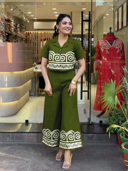 Voguish Cotton Embroidered Cord Sets