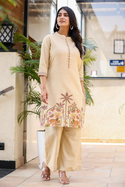 Effortless Style Coord Set In Pure Cotton Flex