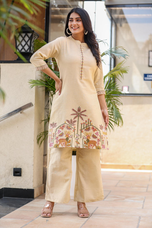 Effortless Style Coord Set In Pure Cotton Flex