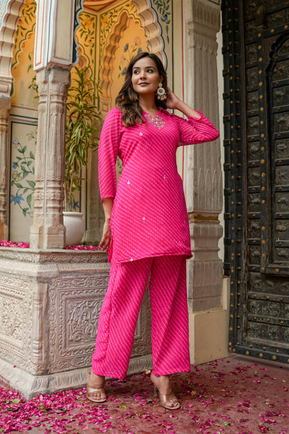 Pure Georgette Leheriya 2 Piece Set