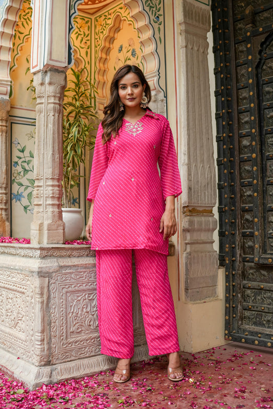 Pure Georgette Leheriya 2 Piece Set