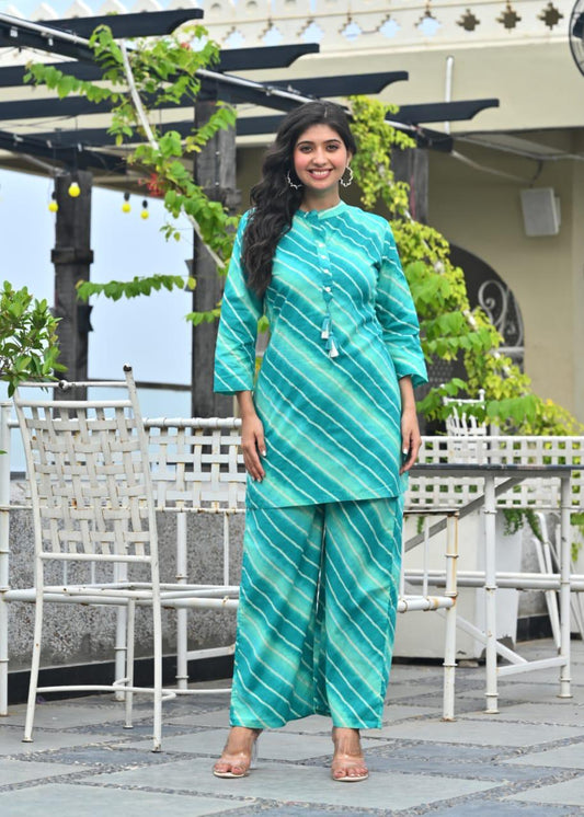 Very Beautiful Lehriya Co-Ord Set