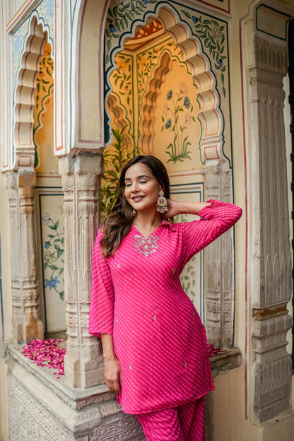 Pure Georgette Leheriya 2 Piece Set