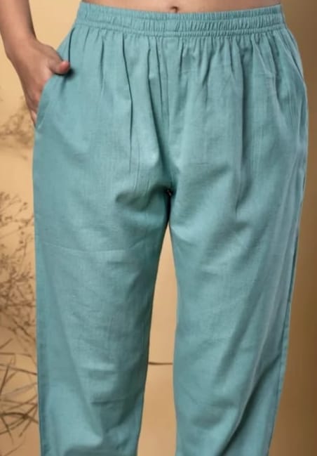 Heavy Cotton Khadi Co-Ord Set With Embroidery