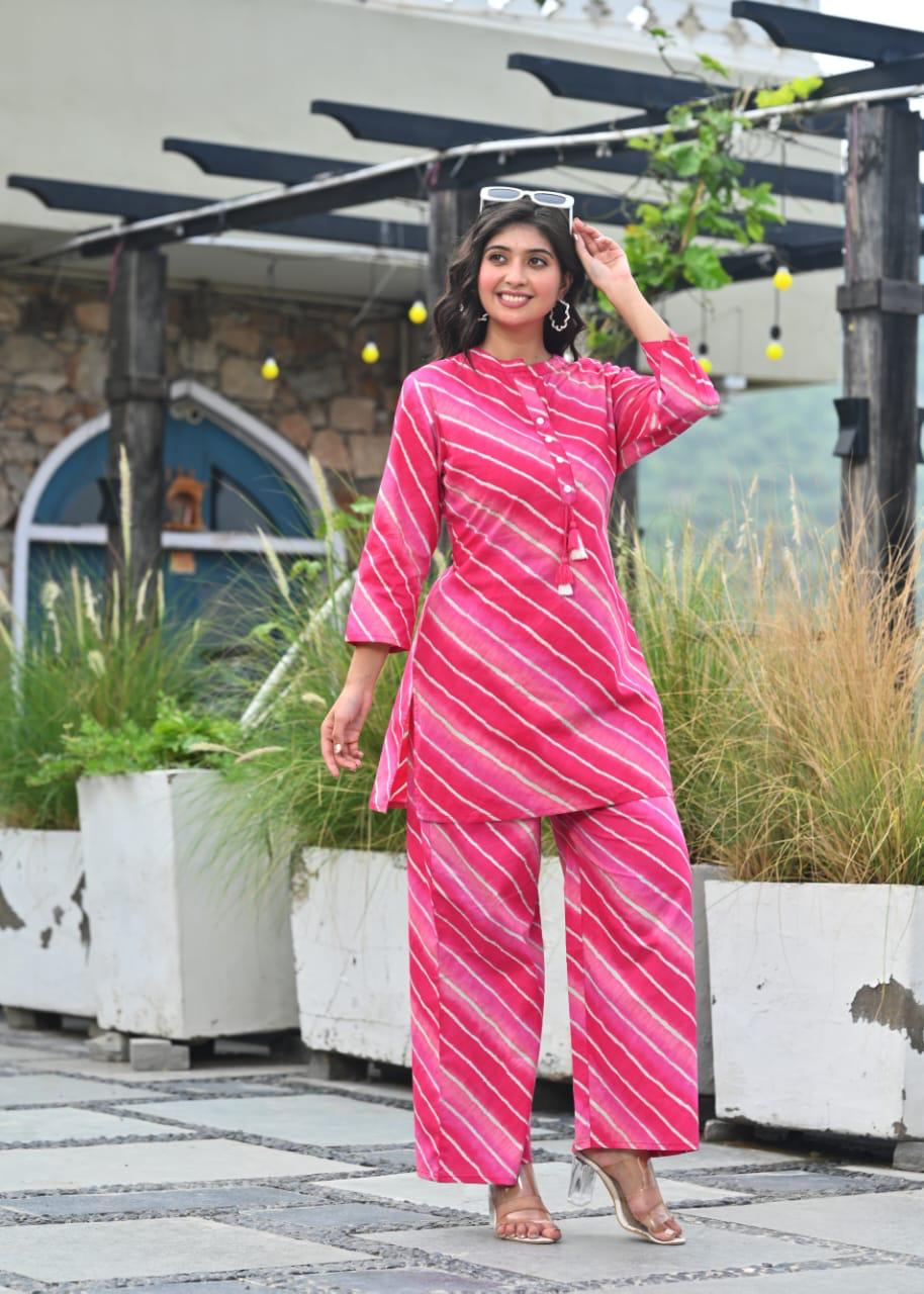 Very Beautiful Lehriya Co-Ord Set